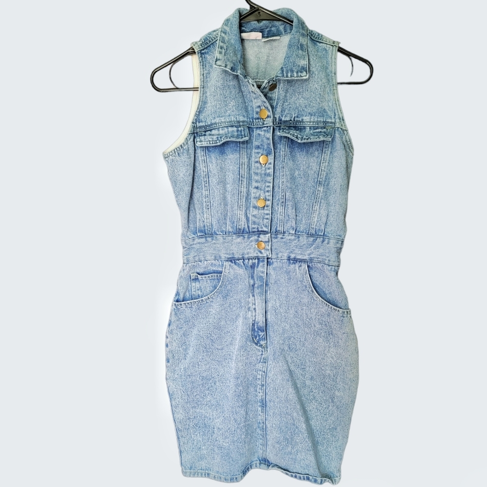 Vintage 1980s-1990s Avon Fashions denim mini dress